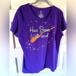 Purple Halloween Have Broom Will Travel T Shirt